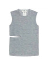 Cutout Reversible Wool Sleeveless Grey - FENDI - BALAAN 2