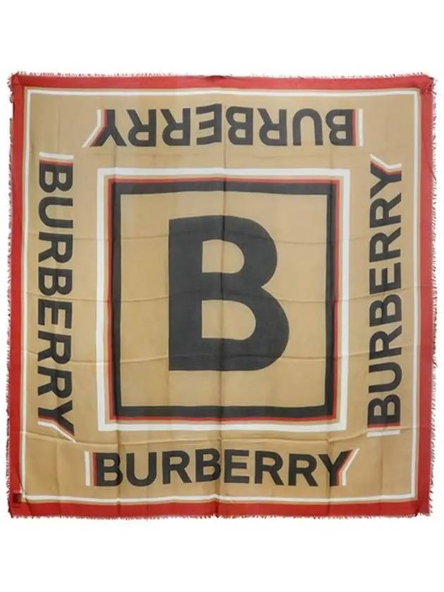 B Box Logo Scarf Beige - BURBERRY - BALAAN 5