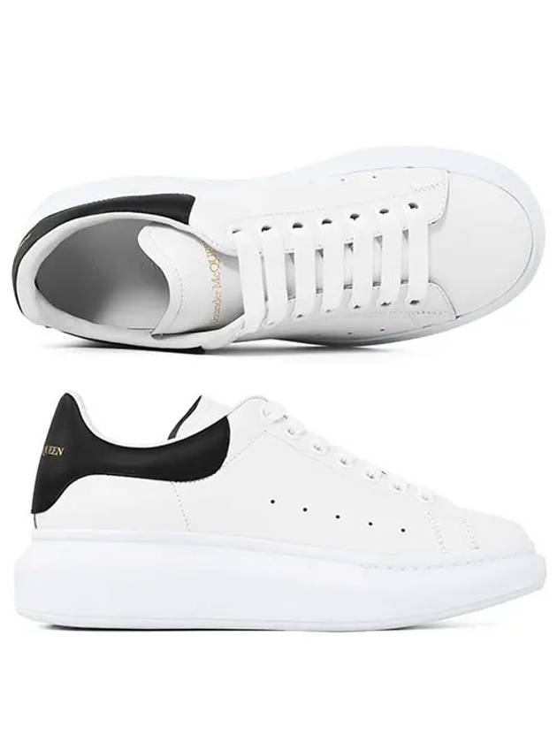 Oversized Leather Tab Low Top Sneakers White - ALEXANDER MCQUEEN - BALAAN 3