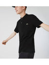 slim fit short sleeve PK shirt black - LACOSTE - BALAAN.