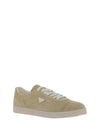 Lane Suede Low Top Sneakers Beige Tan - PRADA - BALAAN 3