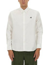 Fox Head Patch Button Down Long Sleeve Shirt White - MAISON KITSUNE - BALAAN 3