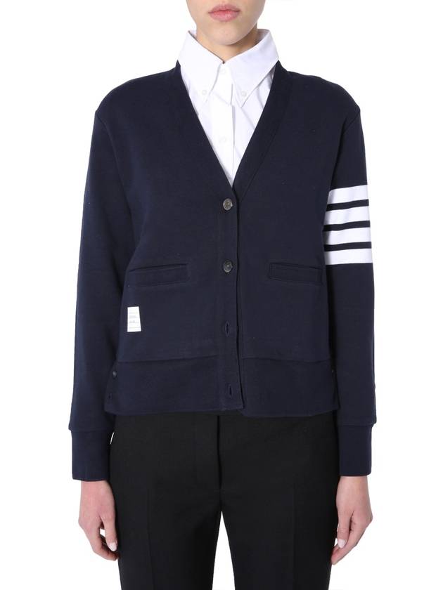 CARDIGAN SCOLLO A V - THOM BROWNE - BALAAN 2