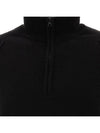 Lambswool GRS Half Zipped Knit Top Black - CP COMPANY - BALAAN 5