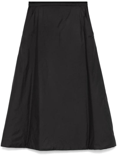 Padded Midi A-Line Skirt Black - MONCLER - BALAAN 2