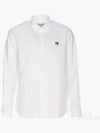 Fox Head Patch Button Down Long Sleeve Shirt White - MAISON KITSUNE - BALAAN 2