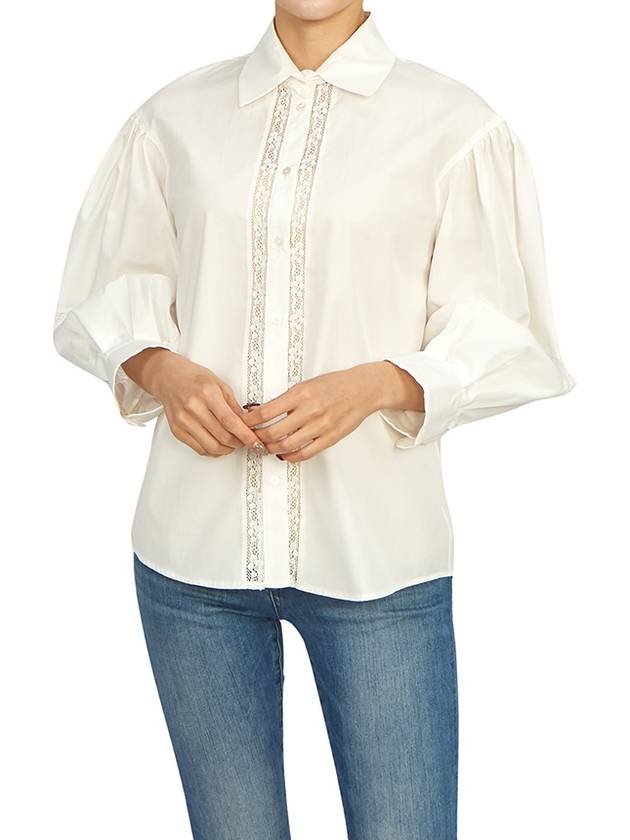 Women's Samuele Cotton Shirt White - MAX MARA - BALAAN 6