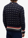 Wool Mohair Long Sleeve Knit Top Navy - THOM BROWNE - BALAAN 4