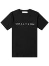 Logo Print Round Neck Short Sleeve T-Shirt Black - 1017 ALYX 9SM - BALAAN 1