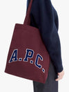 Ru 1987 University Tote Bag Eco Burgundy Unisex - A.P.C. - BALAAN 5