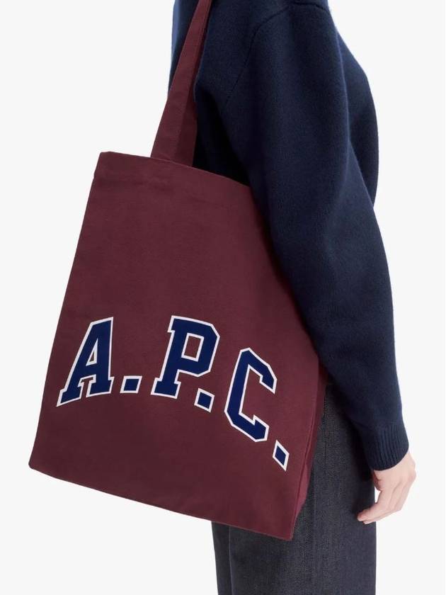 Ru 1987 University Tote Bag Eco Burgundy Unisex - A.P.C. - BALAAN 5