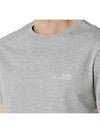 Men's Item Logo Cotton Short Sleeve T-Shirt Grey - A.P.C. - BALAAN 5