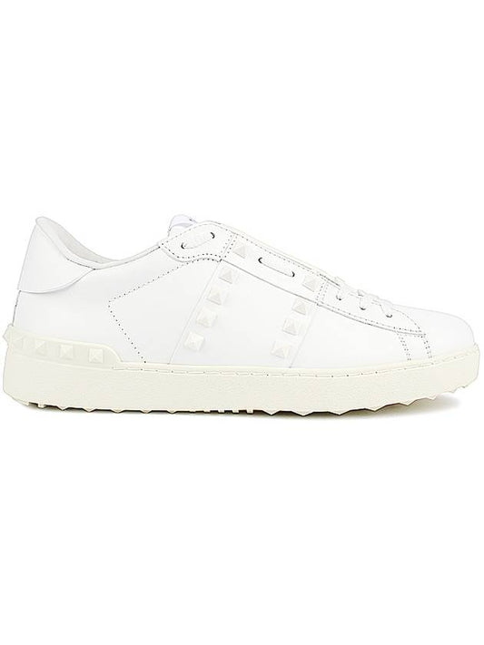 Rockstud Untitled Low Top Sneakers White - VALENTINO - BALAAN 1