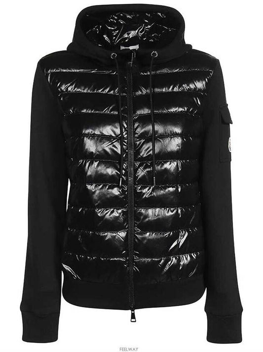 logo patch hood zip-up padding black - MONCLER - BALAAN 2