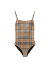 Women's Vintage Check One-Piece Swimsuit Beige - BURBERRY - BALAAN 3