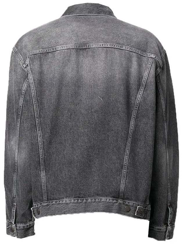 Men's Loose Fit Denim Jacket Black - ACNE STUDIOS - BALAAN 4