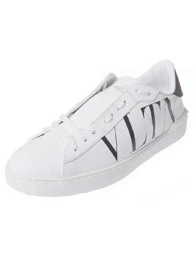 VLTN Logo Open Low-Top Sneakers White - VALENTINO - BALAAN 2