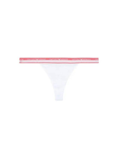 UNDERWEAR Women s Logo Line Band Thong White - EMPORIO ARMANI - BALAAN 1