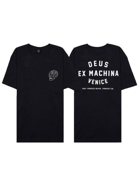 Men s Venice Skull Short Sleeve T Shirt DMH31645C BLACK - DEUS EX MACHINA - BALAAN 1