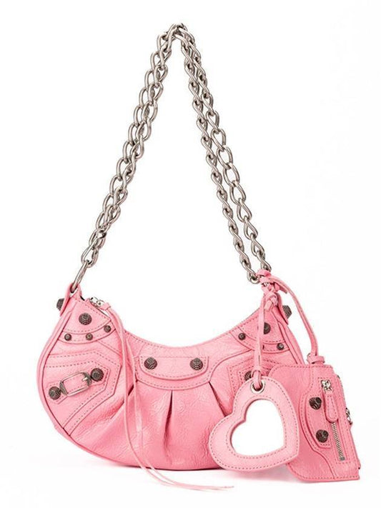 Women's Le Cagol XS Chain Shoulder Bag Pink - BALENCIAGA - BALAAN 1