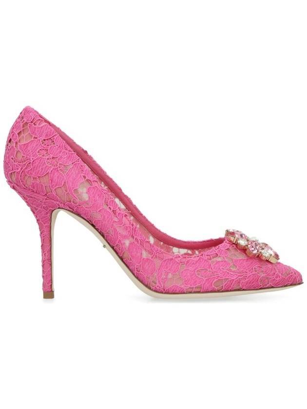 Women's Rhinestone Fabric Pumps Heel Pink - DOLCE&GABBANA - BALAAN 1