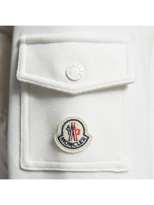 Padded Cotton Cardigan Off White - MONCLER - BALAAN 7