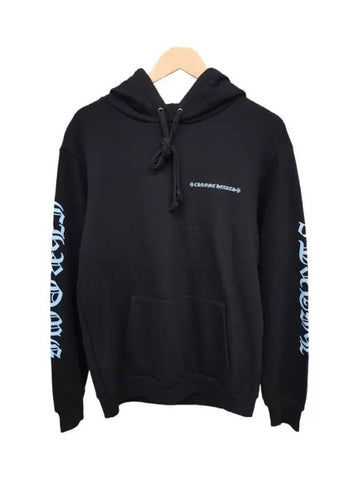 blue printed hooded sweatshirt - CHROME HEARTS - BALAAN 1