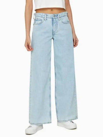 Jeans Low Rise Baggy Fit Denim Jeans Light Blue - CALVIN KLEIN - BALAAN 1