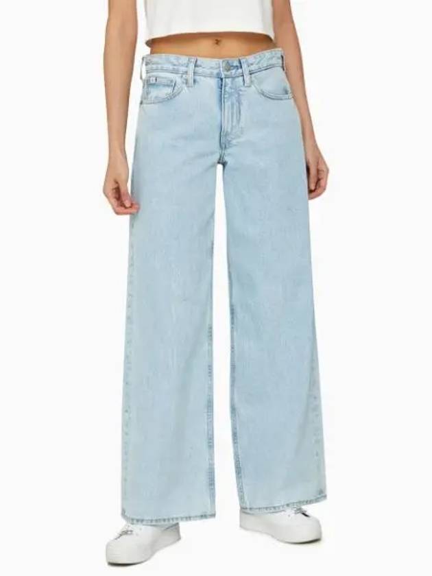 Jeans Low Rise Baggy Fit Denim Jeans Light Blue - CALVIN KLEIN - BALAAN 1