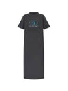 Women's Surfer Maxi T-shirt Long Dress Black - BALENCIAGA - BALAAN 1