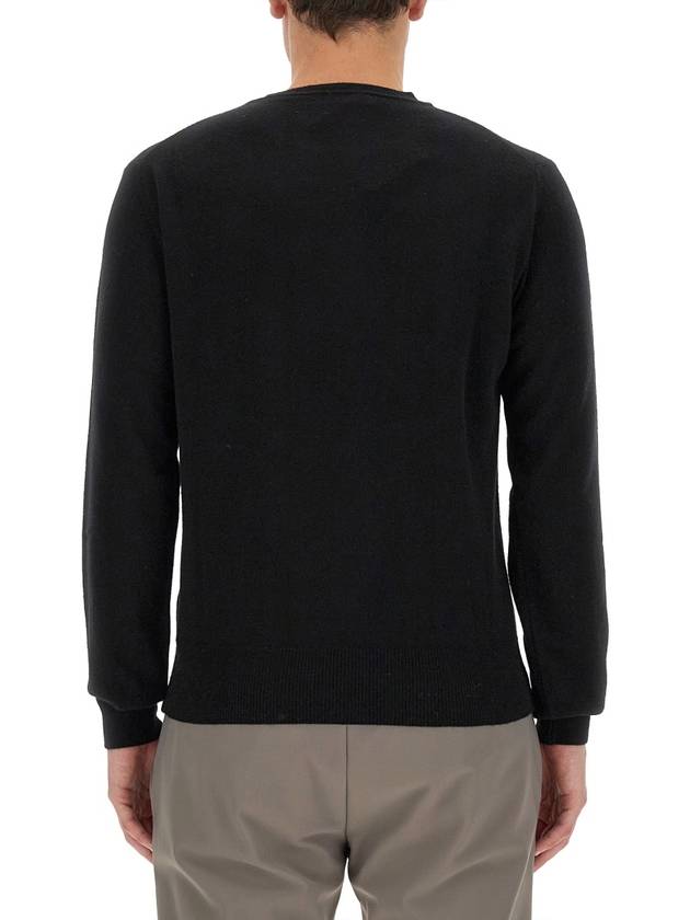 Logo Crew Neck Wool Knit Top Black - VIVIENNE WESTWOOD - BALAAN 4