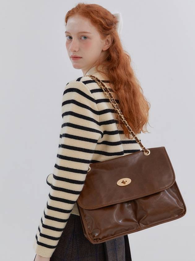 ANC FLAP BIG SHOULDER BAG_BROWN - ANOETIC - BALAAN 4