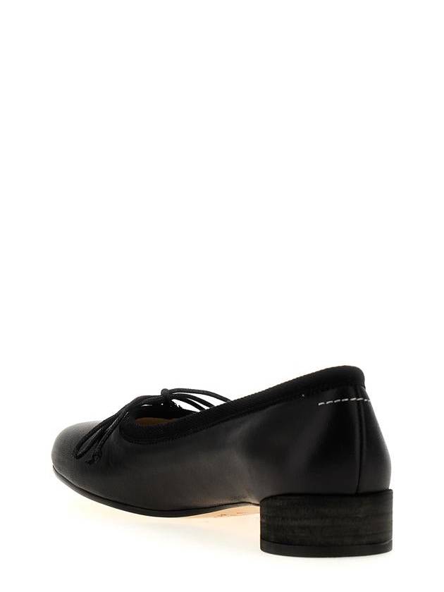 Leather Ballerina Flats Black - MAISON MARGIELA - BALAAN 4