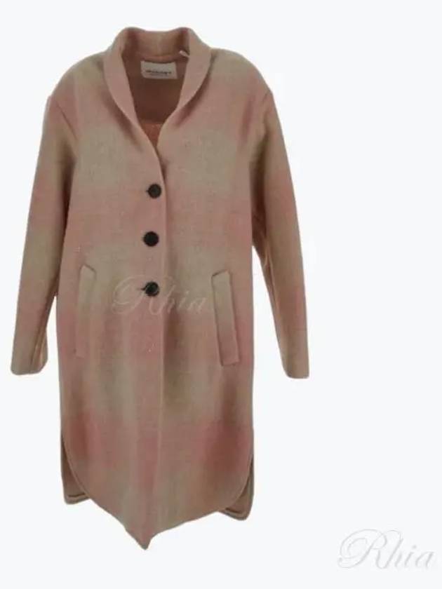 Gabriel Wool Check Single Coat Pink - ISABEL MARANT - BALAAN 2