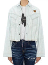 Women s Cropped Denim Jacket FC52DV2316FA - KENZO - BALAAN 1