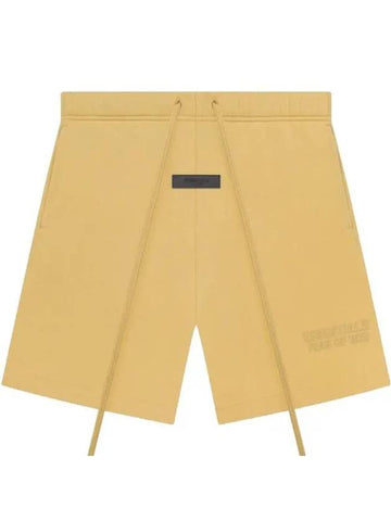 Cotton Wide Shorts Yellow Light Tuscan 160BT222002F - FEAR OF GOD ESSENTIALS - BALAAN 1