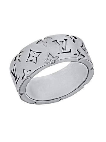 LV Mosaic Ring Silver - LOUIS VUITTON - BALAAN 1