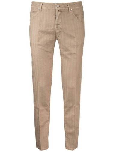 Jacob Cohen Scott Hemp Beige Pants - JACOB COHEN - BALAAN 1