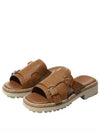 Gancini Buckle Sandals Brown - SALVATORE FERRAGAMO - BALAAN 2