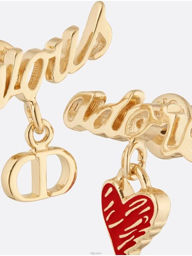 Dioramour Je Vous Adore Earrings Gold Finish - DIOR - BALAAN 2