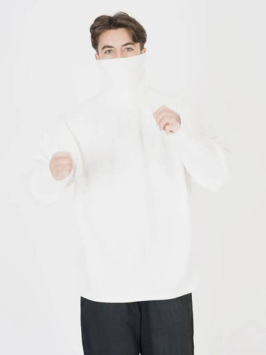 Wide Polar Neck Knit Top White - CHANCE'S NOI - BALAAN 1