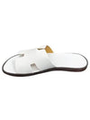 Izmir Leather Slippers Blanc - HERMES - BALAAN 2