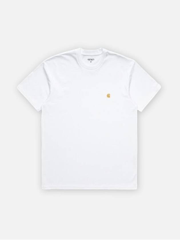 Men s Chase Short Sleeve T Shirt White I026391 00RXX - CARHARTT - BALAAN 1