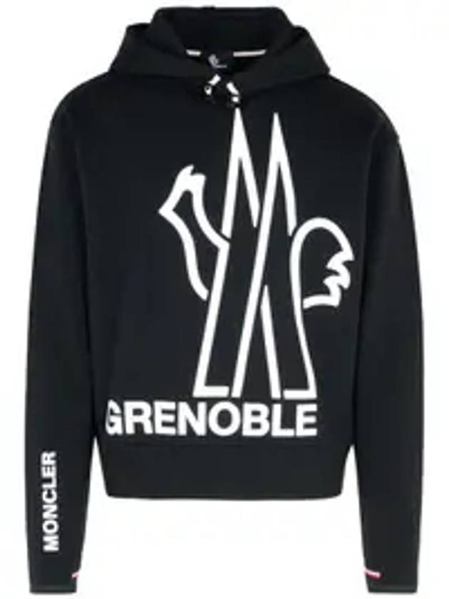 Grenoble logo hoodie black - MONCLER - BALAAN 1