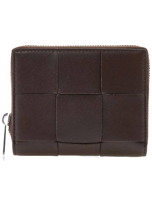 Cassette Zip Around Leather Half Wallet Brown - BOTTEGA VENETA - BALAAN 1