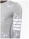 Hector Intarsia Crew Neck Knit Top Grey - THOM BROWNE - BALAAN 4