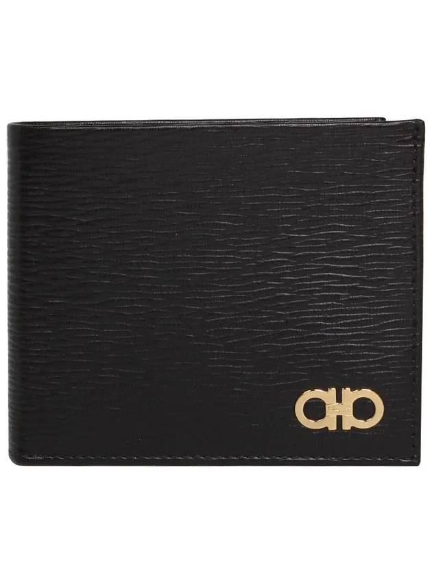 Gancini Half Wallet Black - SALVATORE FERRAGAMO - BALAAN 2