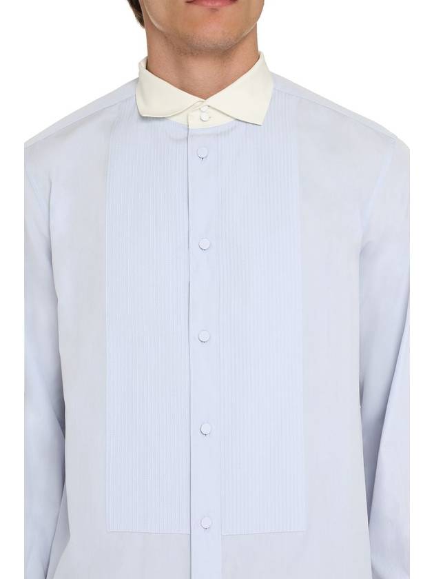 Cotton Poplin Boxy Long Sleeve Shirt Blue - GUCCI - BALAAN 6