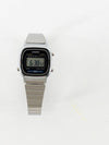 Vintage Square Women s Electronic Metal Watch Silver Black LA670WA1DF - CASIO - BALAAN 3