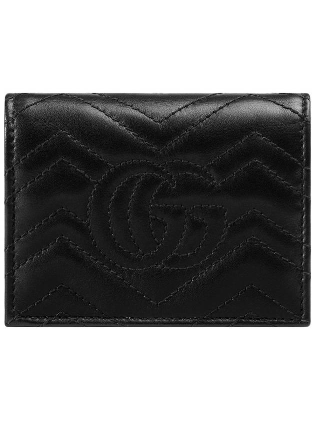 GG Marmont Matelasse Flap Card Wallet Black - GUCCI - BALAAN 3